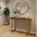 console with mirror