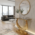 table round with mirror